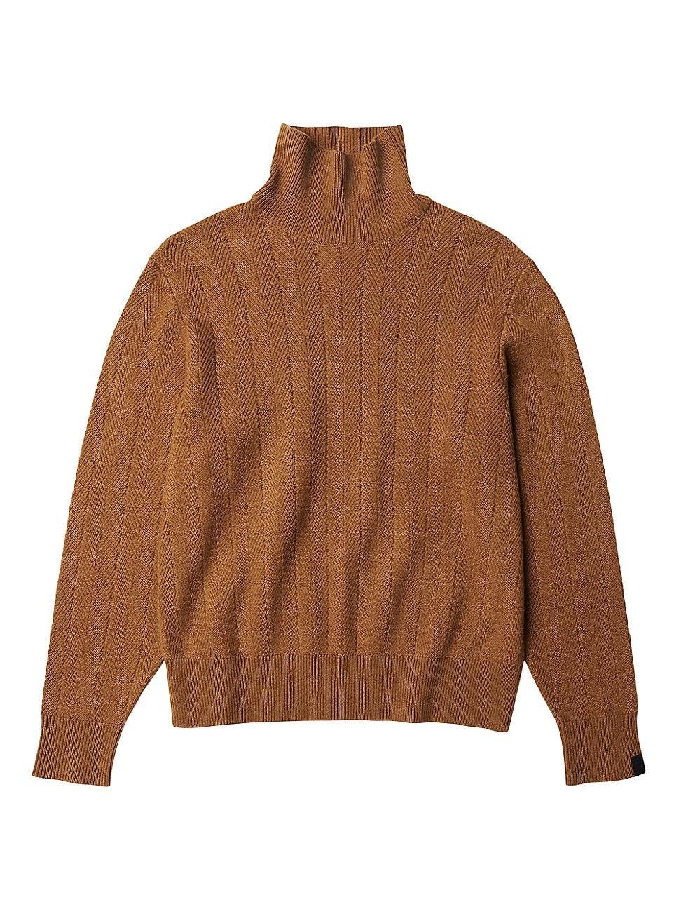 Mens Durham Herringbone Cashmere Relaxed-Fit Sweater Product Image