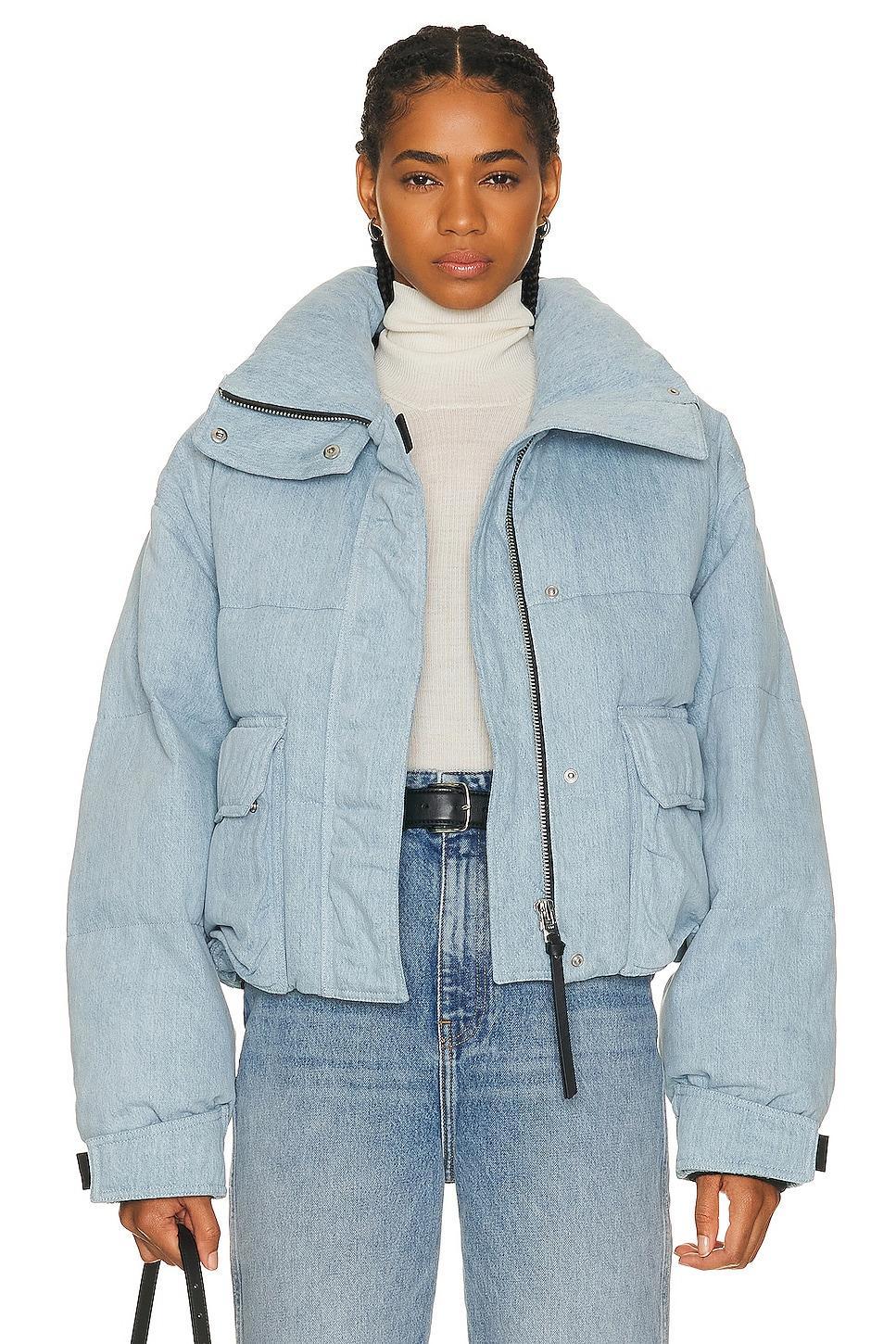 AGOLDE x Shoreditch Ski Club Nova Denim Puffer Blue. (also in ). Product Image