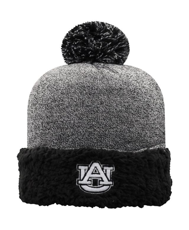 Womens Black Auburn Tigers Snug Cuffed Knit Hat with Pom Product Image