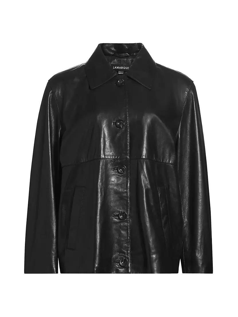 Presley Leather Shirt Jacket product image