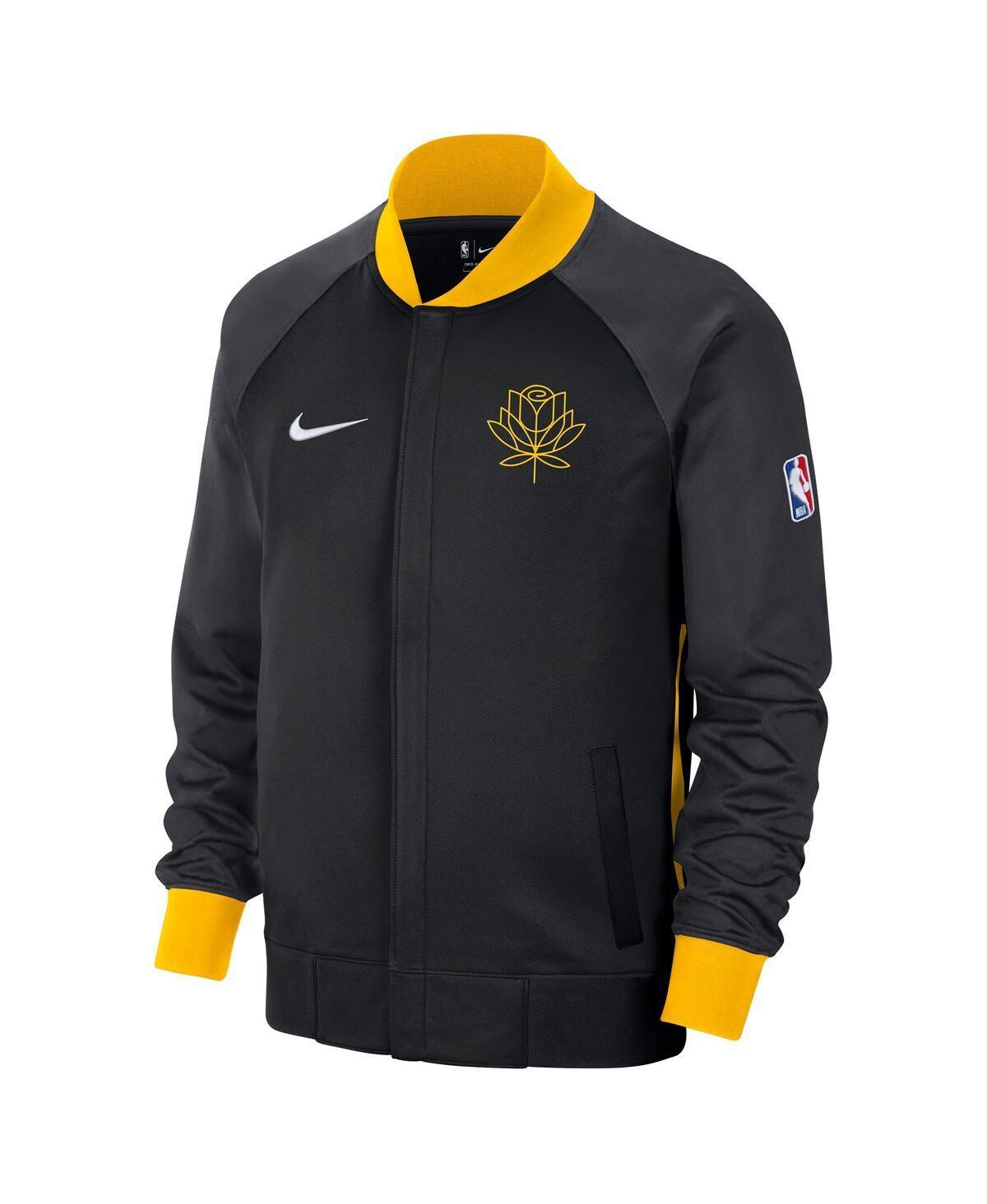 NIKE Men's  Black, Yellow Golden State Warriors 2022, 23 City Edition Showtime Thermaflex Full-zip Ja In Black,yellow Product Image