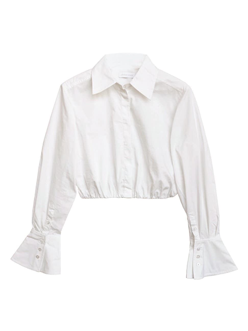 Womens Blythe Poplin Crop Shirt Product Image