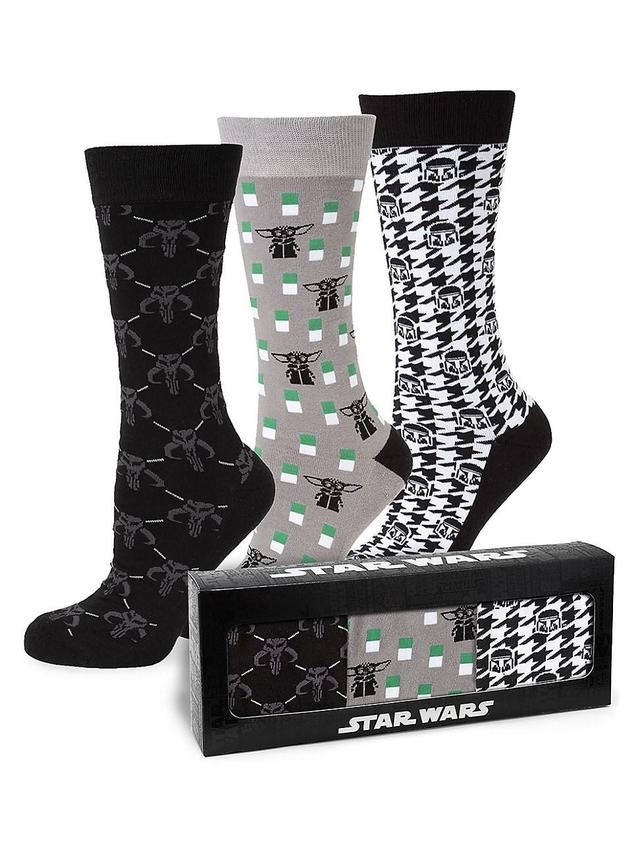 Mens 3-Pair The Mandalorian Socks Product Image