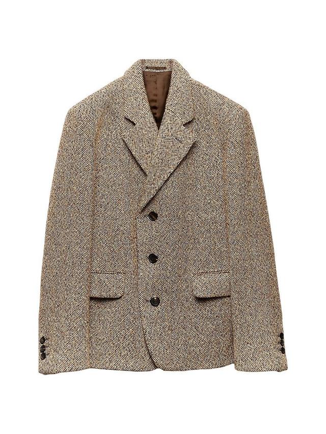 Mens Single Breasted Wool Blend Jacket Product Image