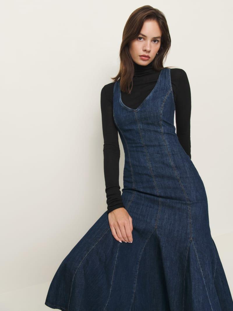 Serafina Denim Midi Dress product image