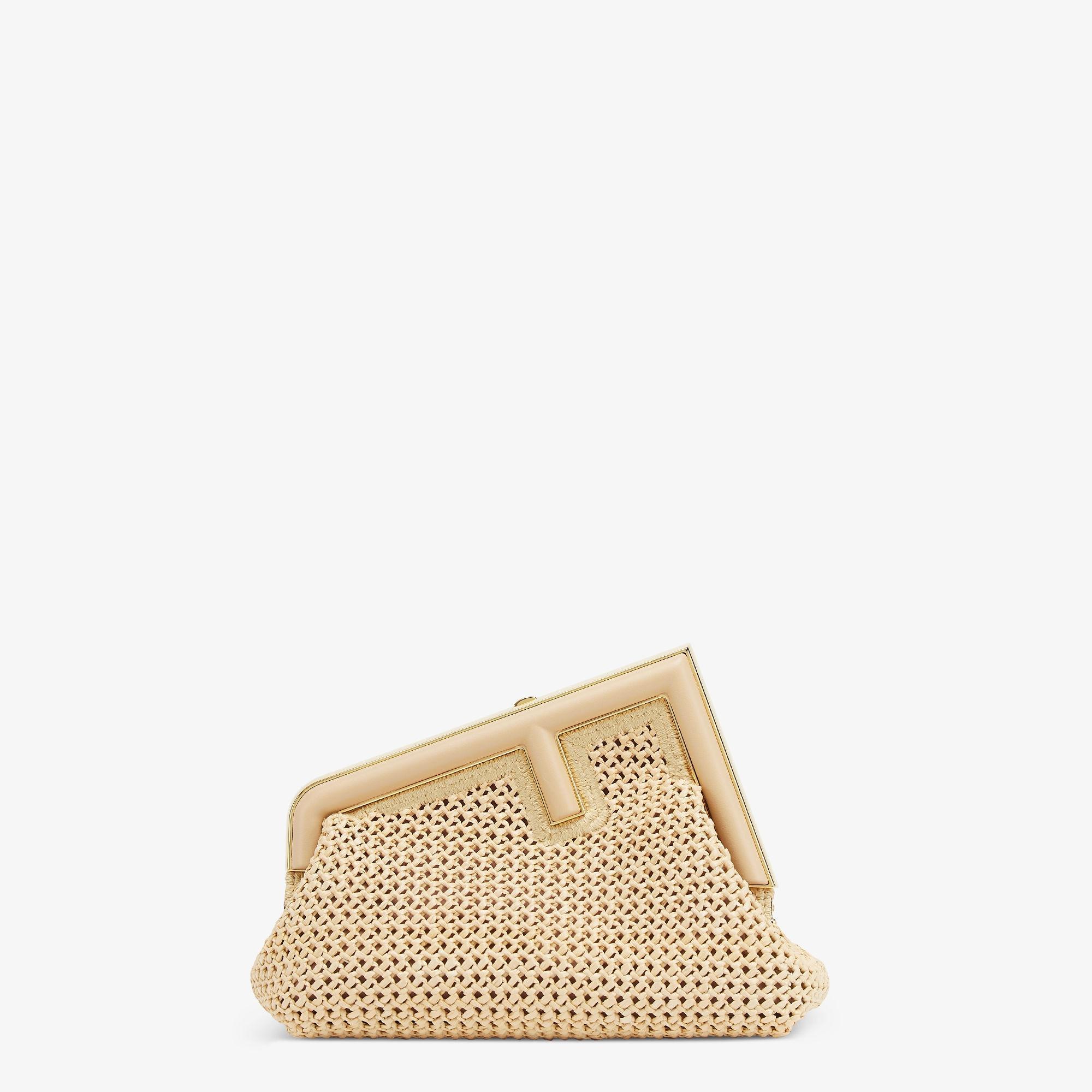 Fendi First SmallNatural macramé raffia bag Product Image