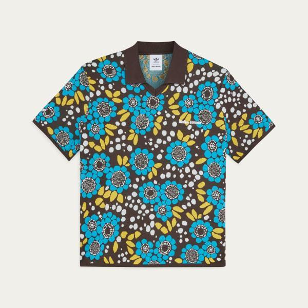 Wales Bonner Knit Floral Polo Shirt Product Image