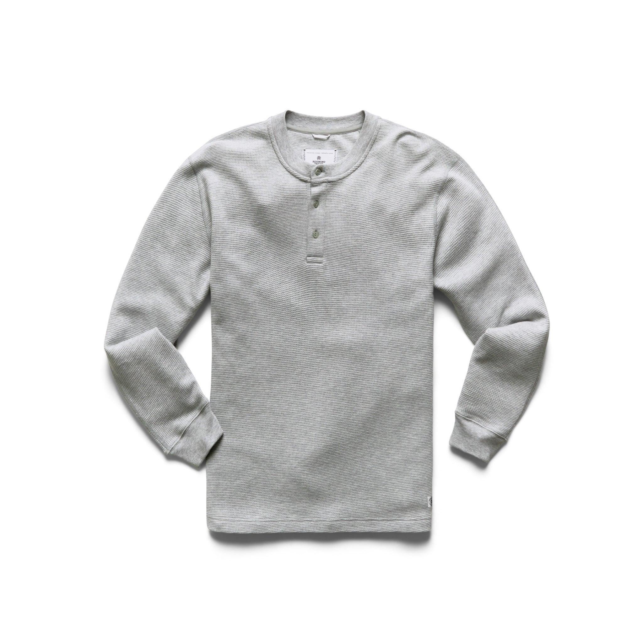 Lightweight Waffle Henley Male Product Image