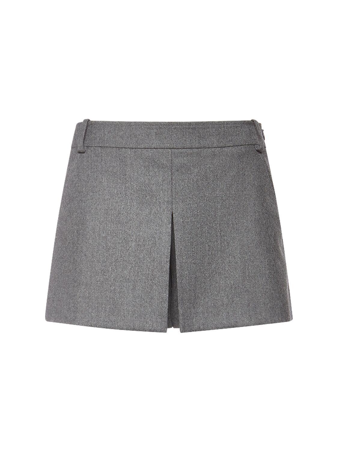 TOM FORD Compact Wool Shorts In Grey Product Image