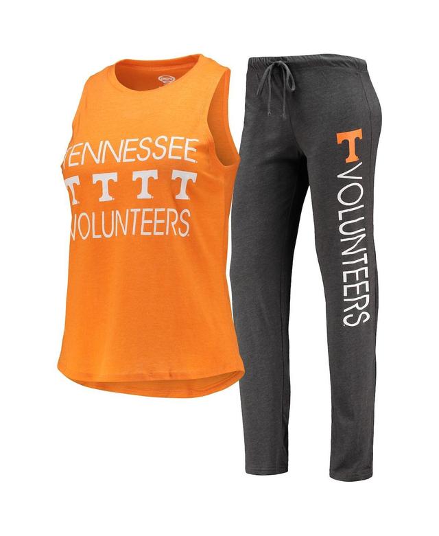 Womens Concepts Sport Charcoal/Tennessee Orange Tennessee Volunteers Tank Top & Pants Sleep Set Product Image