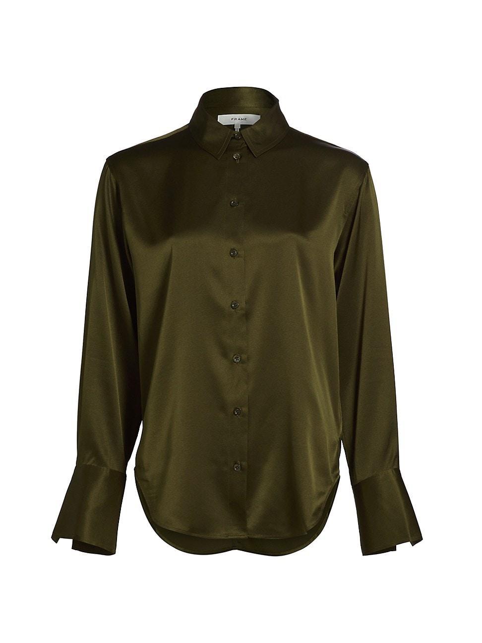 Womens The Standard Silk Button-Up Shirt Product Image