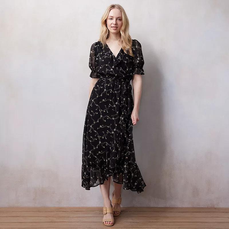 Womens LC Lauren Conrad Ruffled Wrap Maxi Dress Product Image