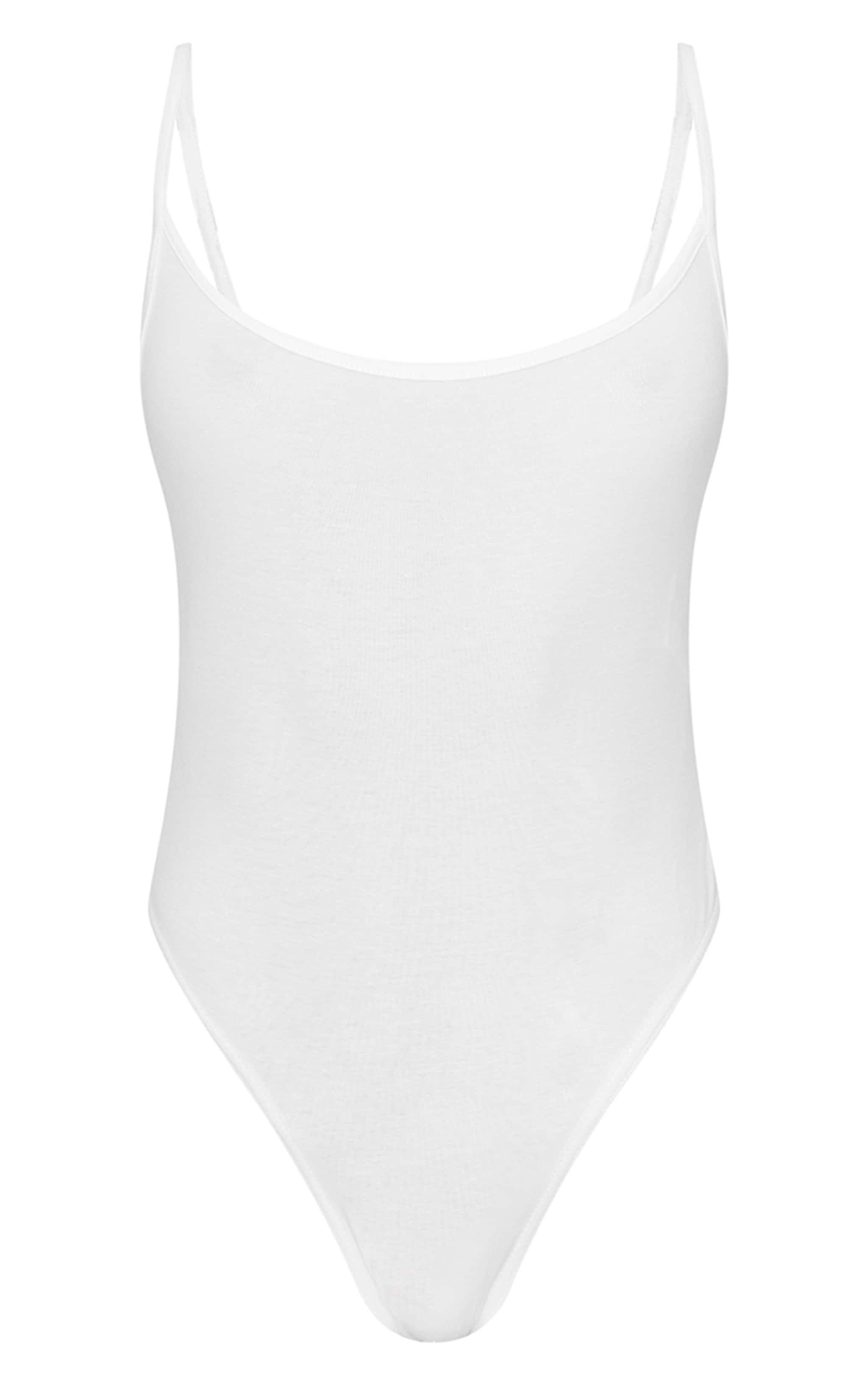 Cream Slinky Strappy Bodysuit Product Image