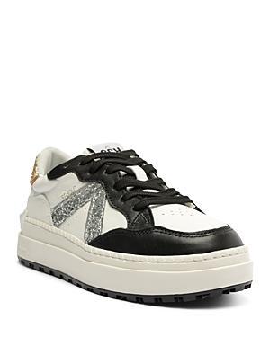 Womens St Bold Metallic Leather Sneakers Product Image