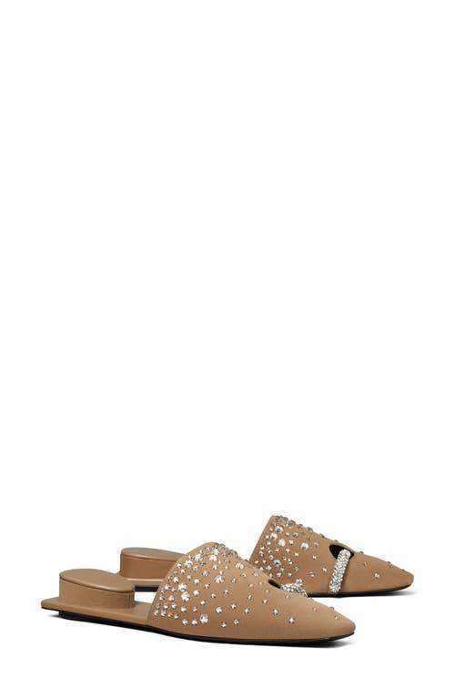 TORY BURCH Pierced Crystal Mule In River Rock/crystal Product Image