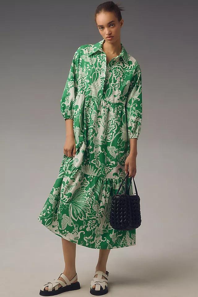 The Bettina Tiered Shirt Dress by Maeve Product Image