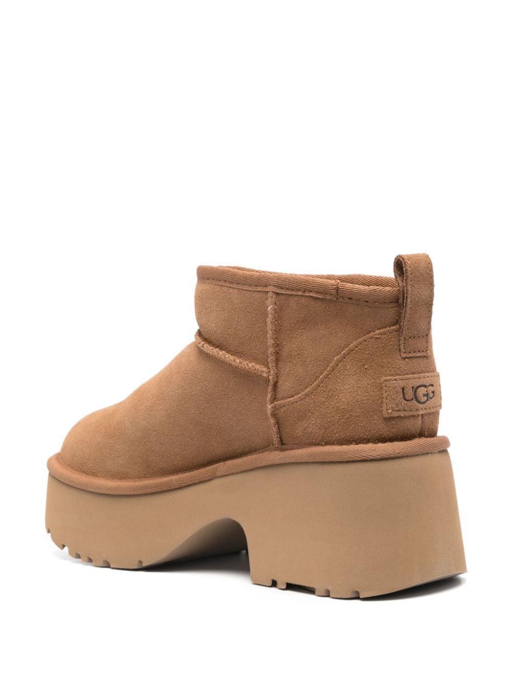 Classic Ultra Mini New Heights Boots Chestnut In Beige Product Image