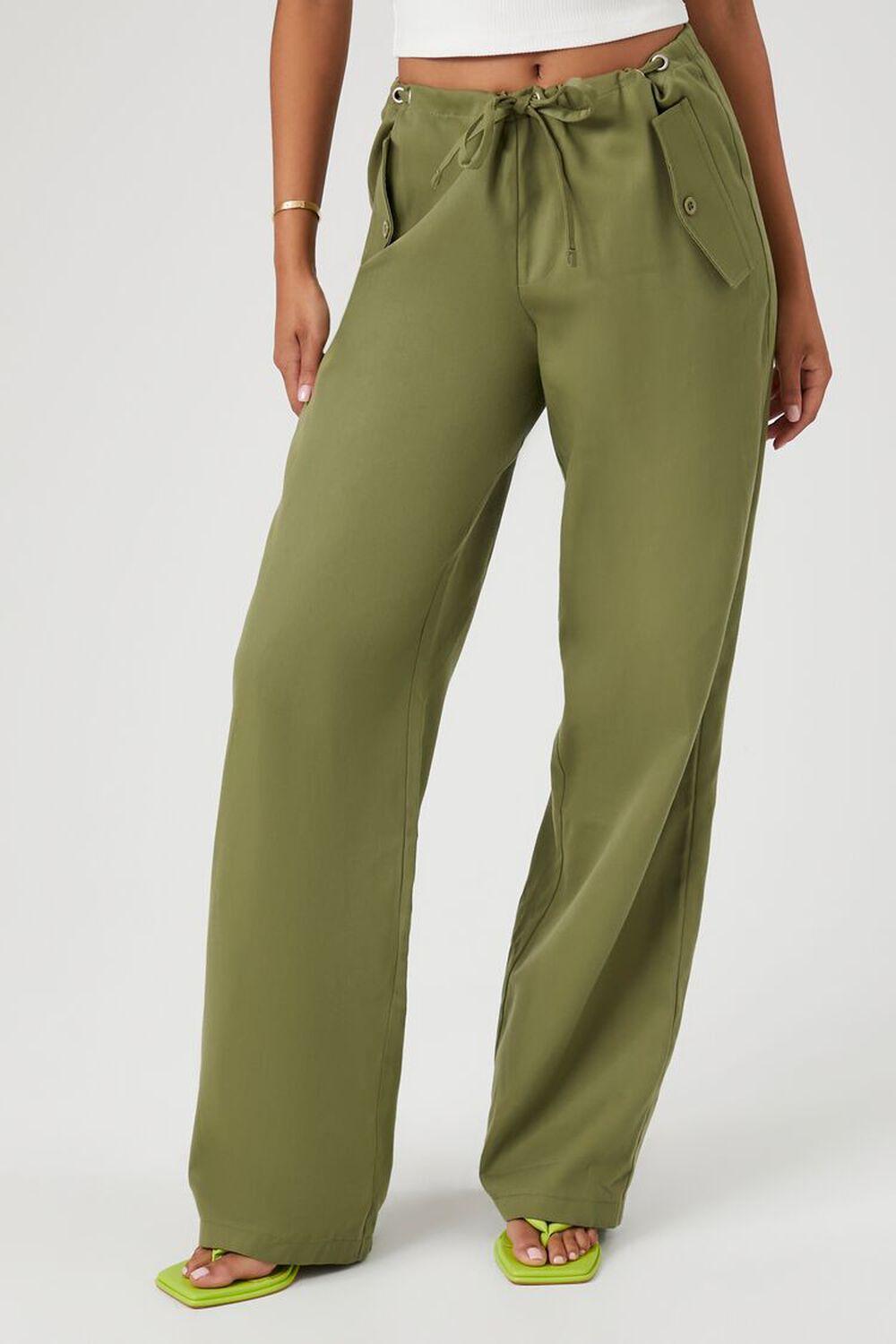 Drawstring Wide-Leg Pants | Forever 21 Product Image