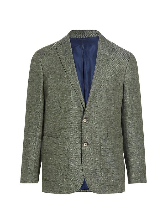 Mens The Cascades Wool & Linen-Blend Slim-Fit Two-Button Blazer Product Image