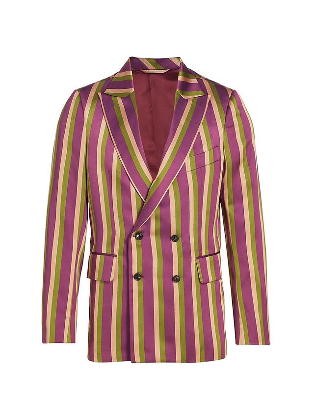 Mens Juniper Striped Double-Breasted Blazer Product Image