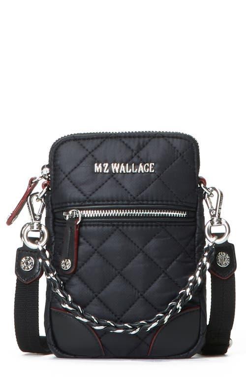 Womens Micro Crosby Quilted Nylon Crossbody Bag - Black - Black Product Image