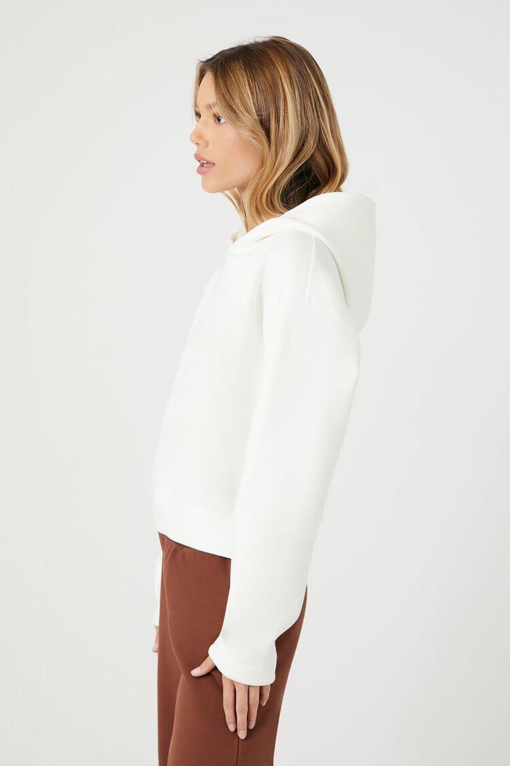 French Terry Drop-Sleeve Hoodie | Forever 21 Product Image