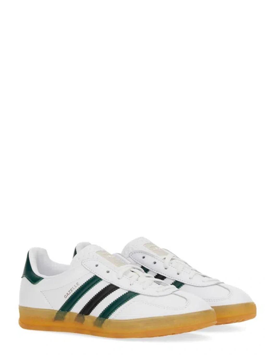 Gazelle Indoor Leather Sneakers In White Product Image