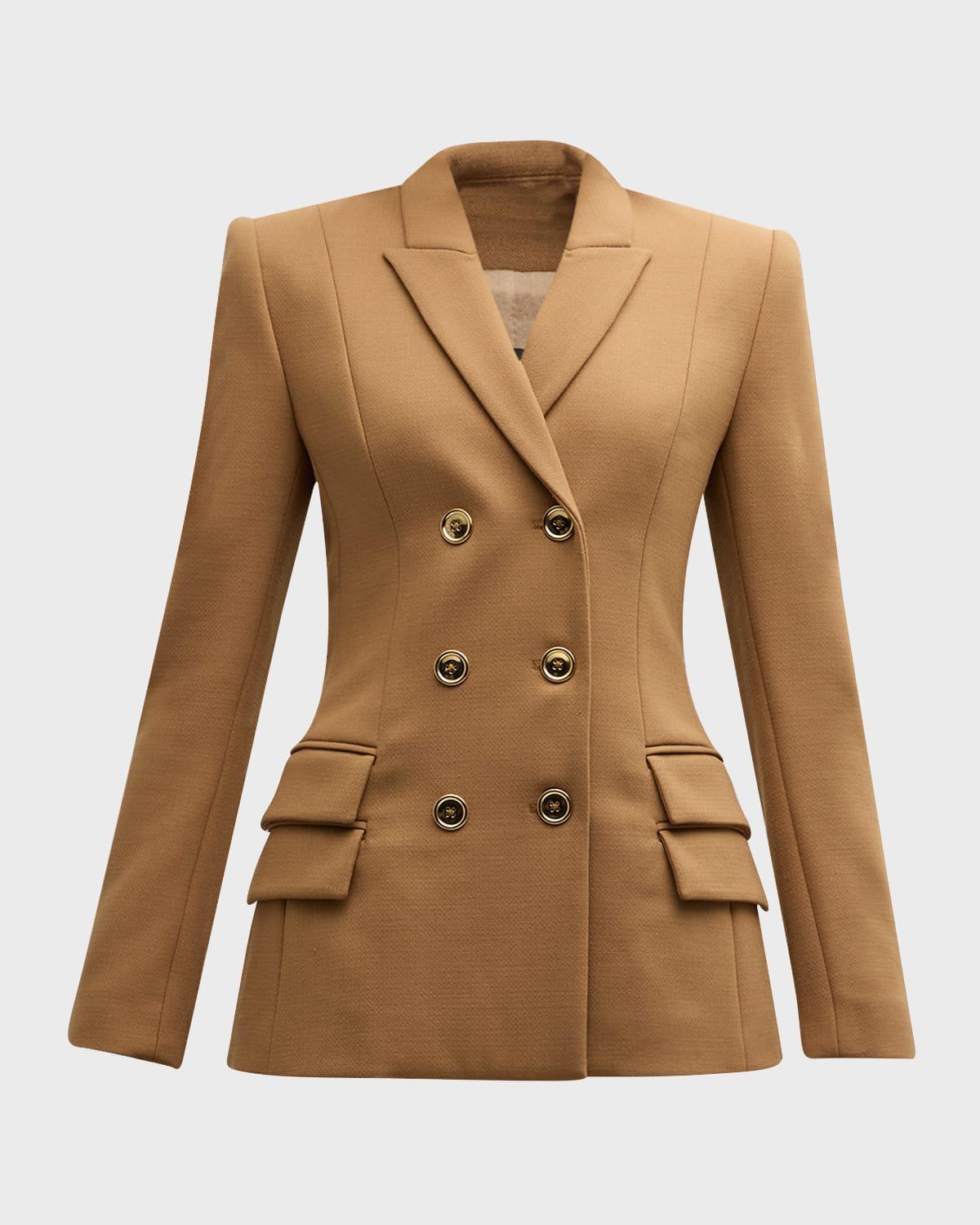 Fitted Wool Double-Breasted Jacket product image