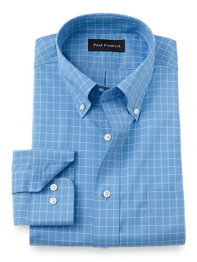 Slim Fit Non-iron Cotton Check Dress Shirt Product Image