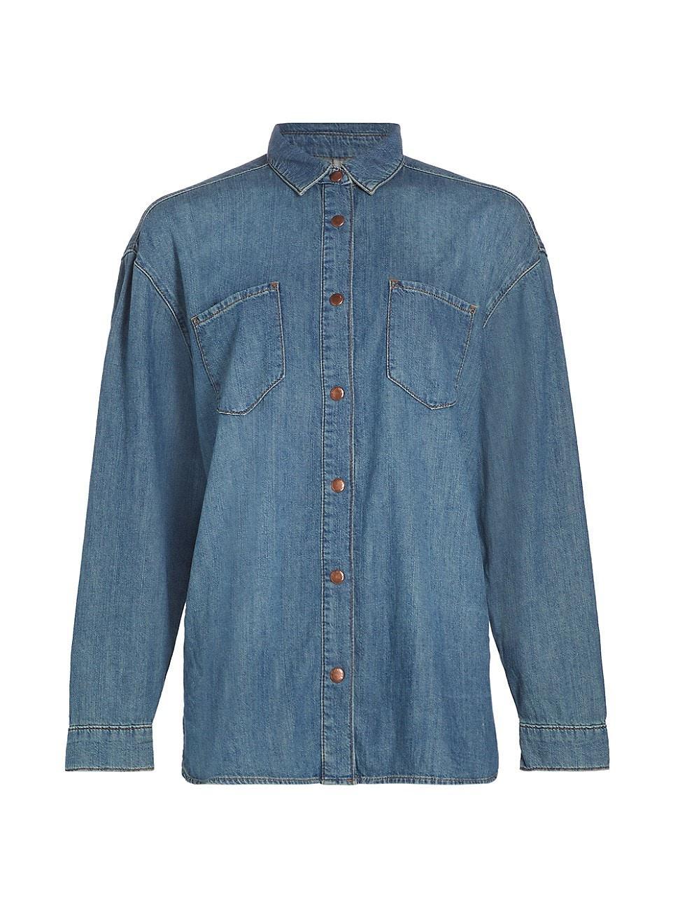 Womens Ms. Charlotte Denim Oversized Shirt Product Image