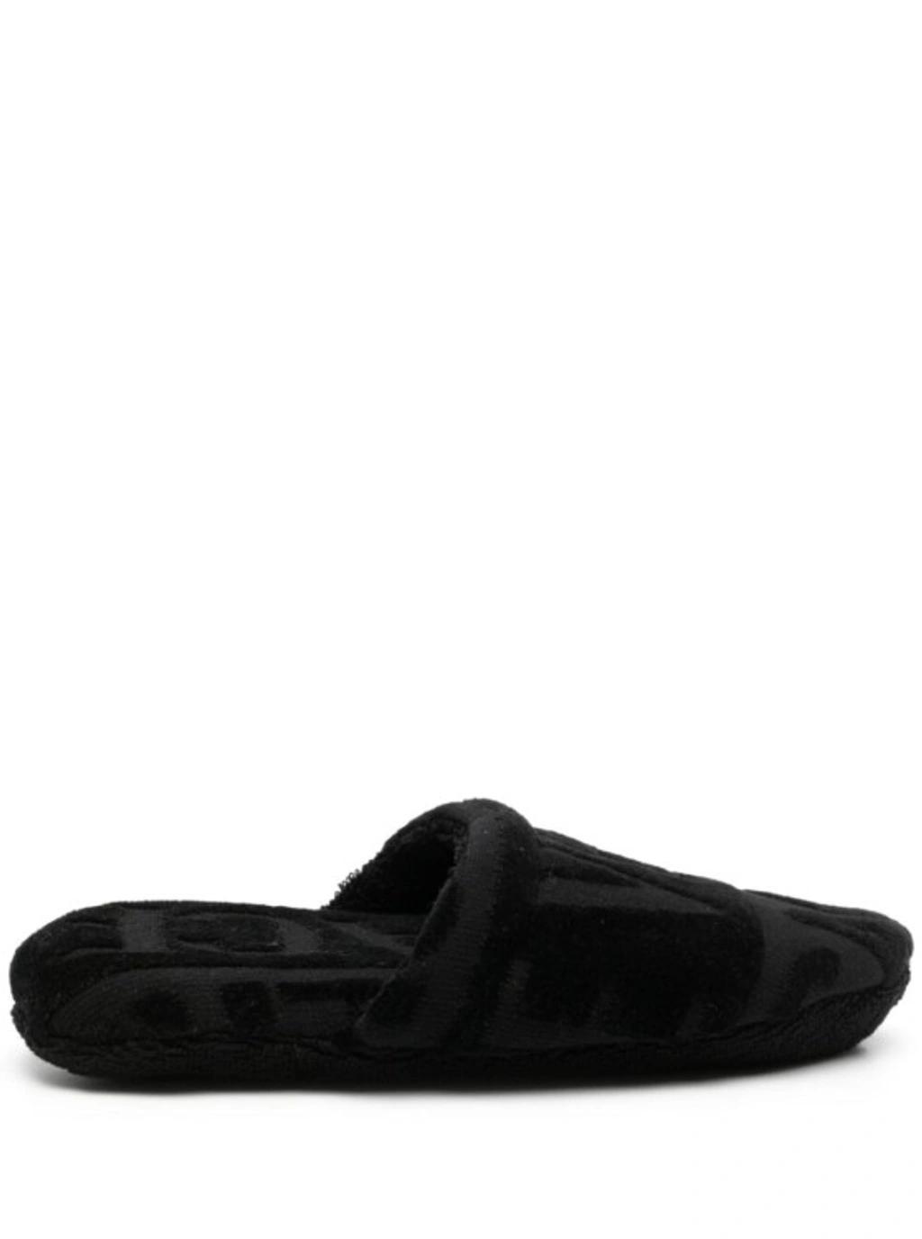 Logo Detailed Slippers In Black Product Image