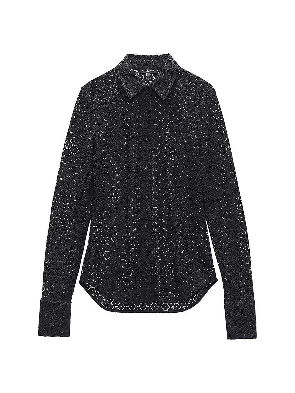 Womens Yvette Lace Long-Sleeve Shirt Product Image