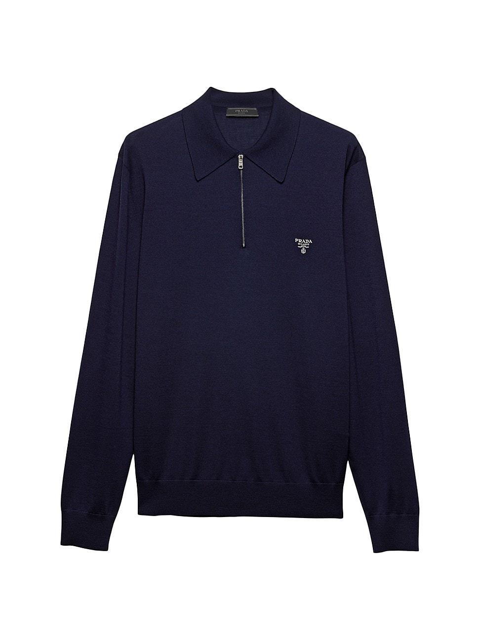 Mens Superfine Wool Polo Shirt Product Image