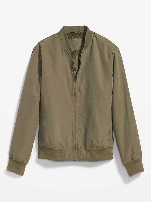 Water-Resistant Zip Bomber Jacket Product Image