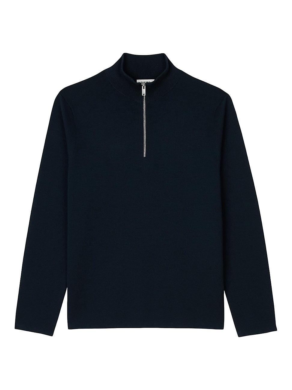 Sandro Wool Half Zip Sweater Product Image