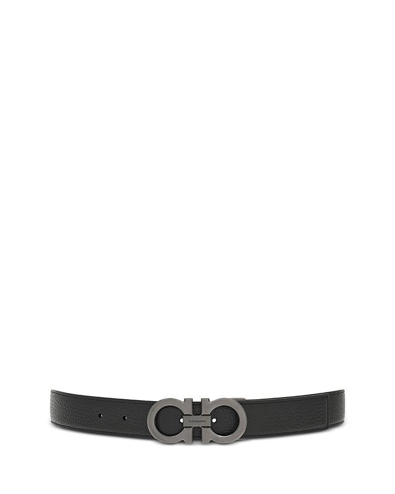 Ferragamo Mens Double Gancini Reversible Leather Belt Product Image