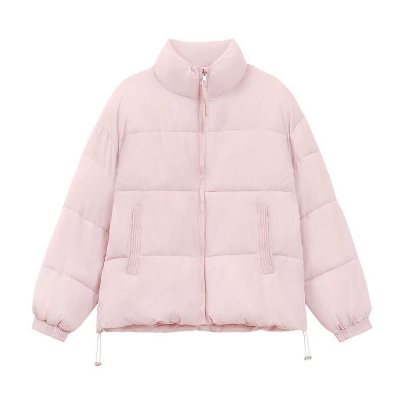 Plain Zip Puffer Jacket Product Image