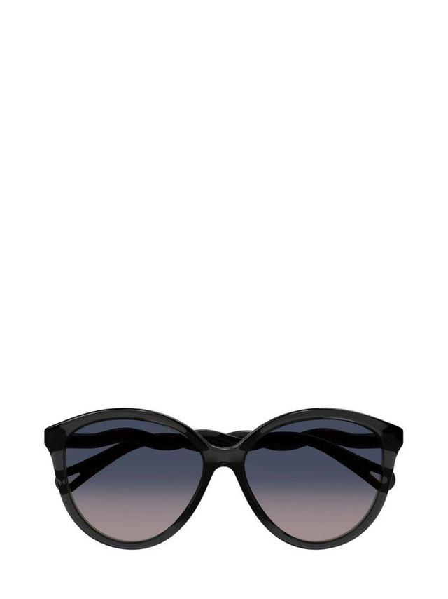 Eyewear Square Round Framed Sunglasses In Black Product Image