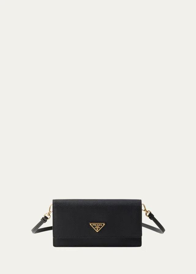 Saffiano Leather Mini-bag In F0002 Nero Product Image