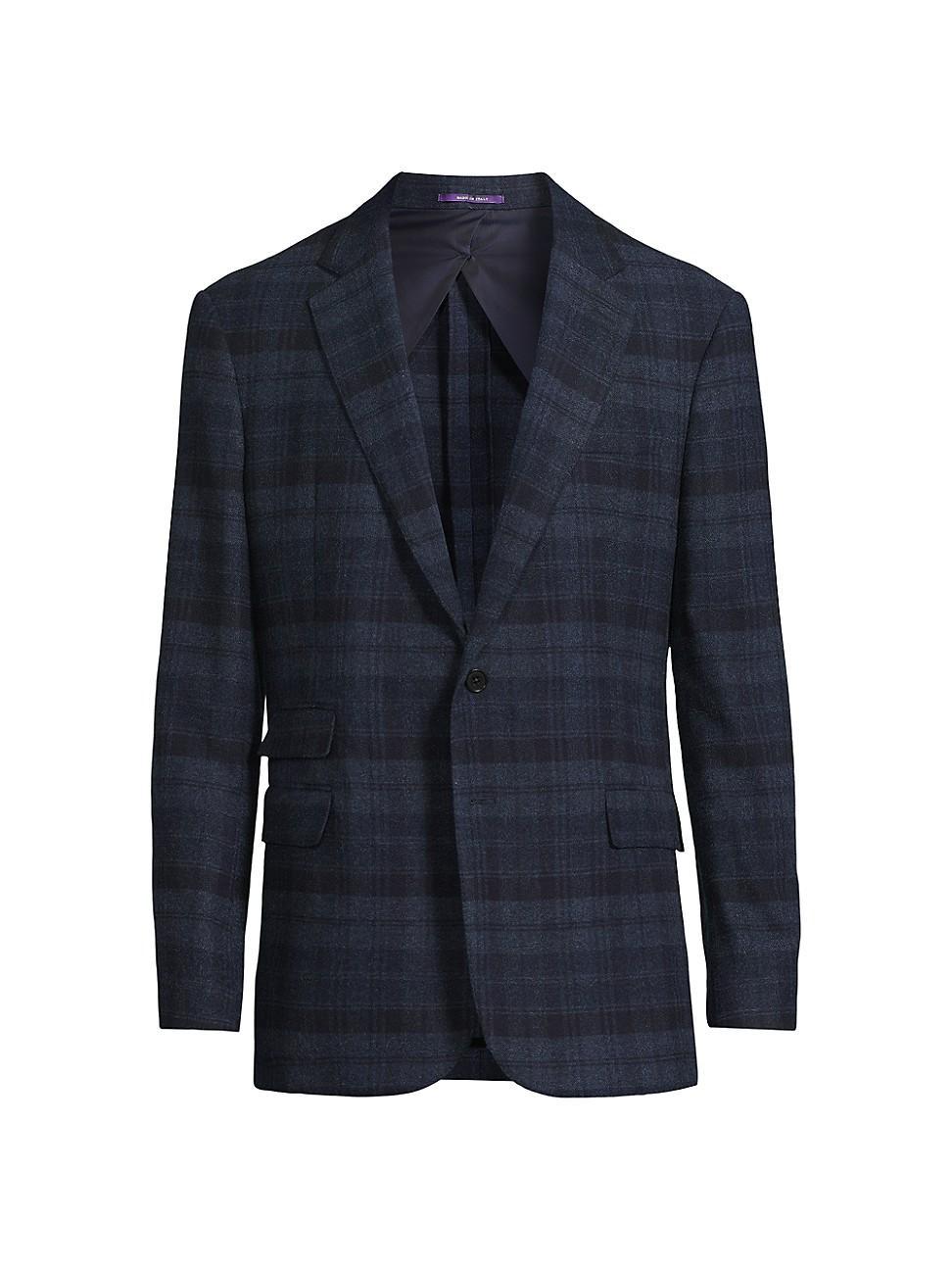 Mens Kent Plaid Wool Blazer Product Image