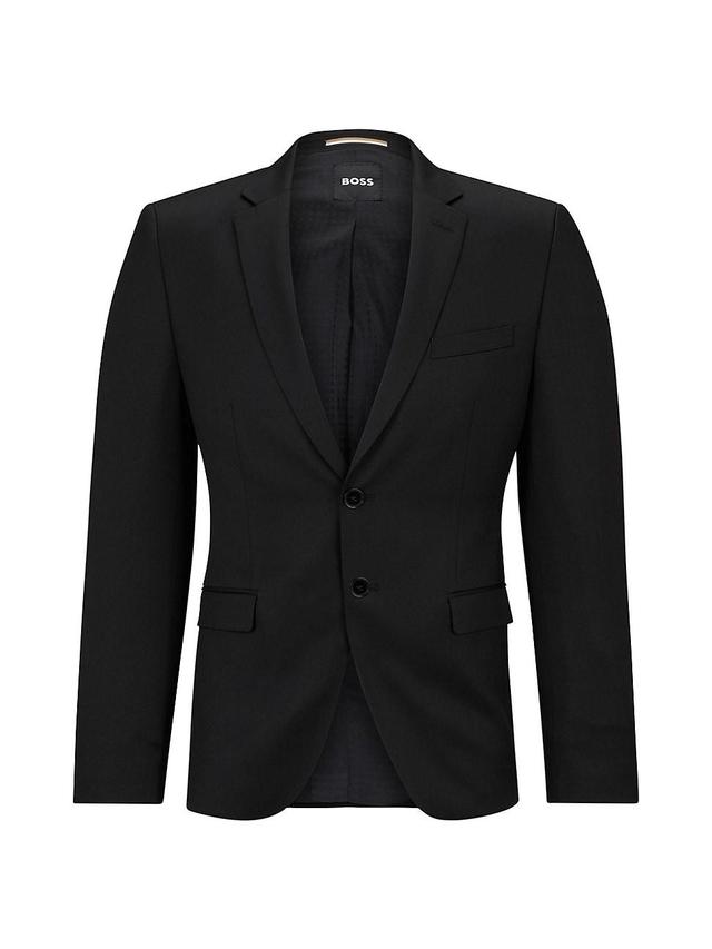 Mens Single-Breasted Jacket In Virgin-Wool Serge Product Image