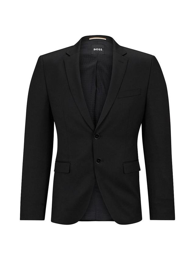 Mens Single-Breasted Jacket In Virgin-Wool Serge Product Image