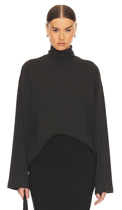 Helsa Jersey Oversized Turtleneck Pink. (also in ). product image