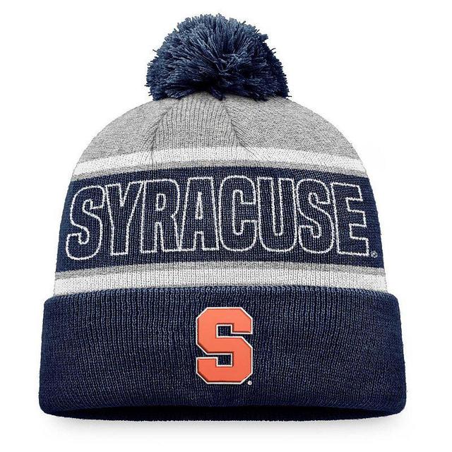 Mens Top of the World Navy Syracuse Orange Cuffed Knit Hat with Pom - Navy Product Image