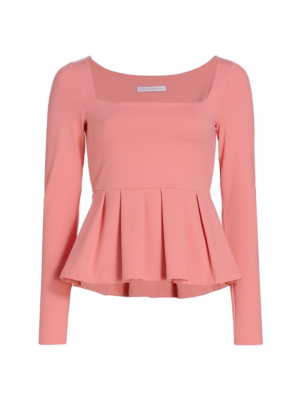 Susana Monaco Pleated Peplum Top Product Image