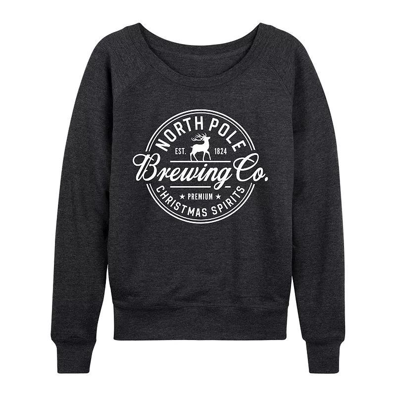 Womens North Pole Brewing Co. Lightweight French Terry Sweatshirt Heather Grey Product Image