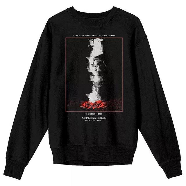 Mens Supernatural To Hell Long Sleeve Graphic Pullover Product Image