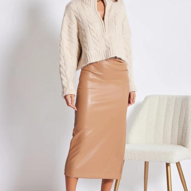 Colette Side Ruched Midi Skirt Product Image