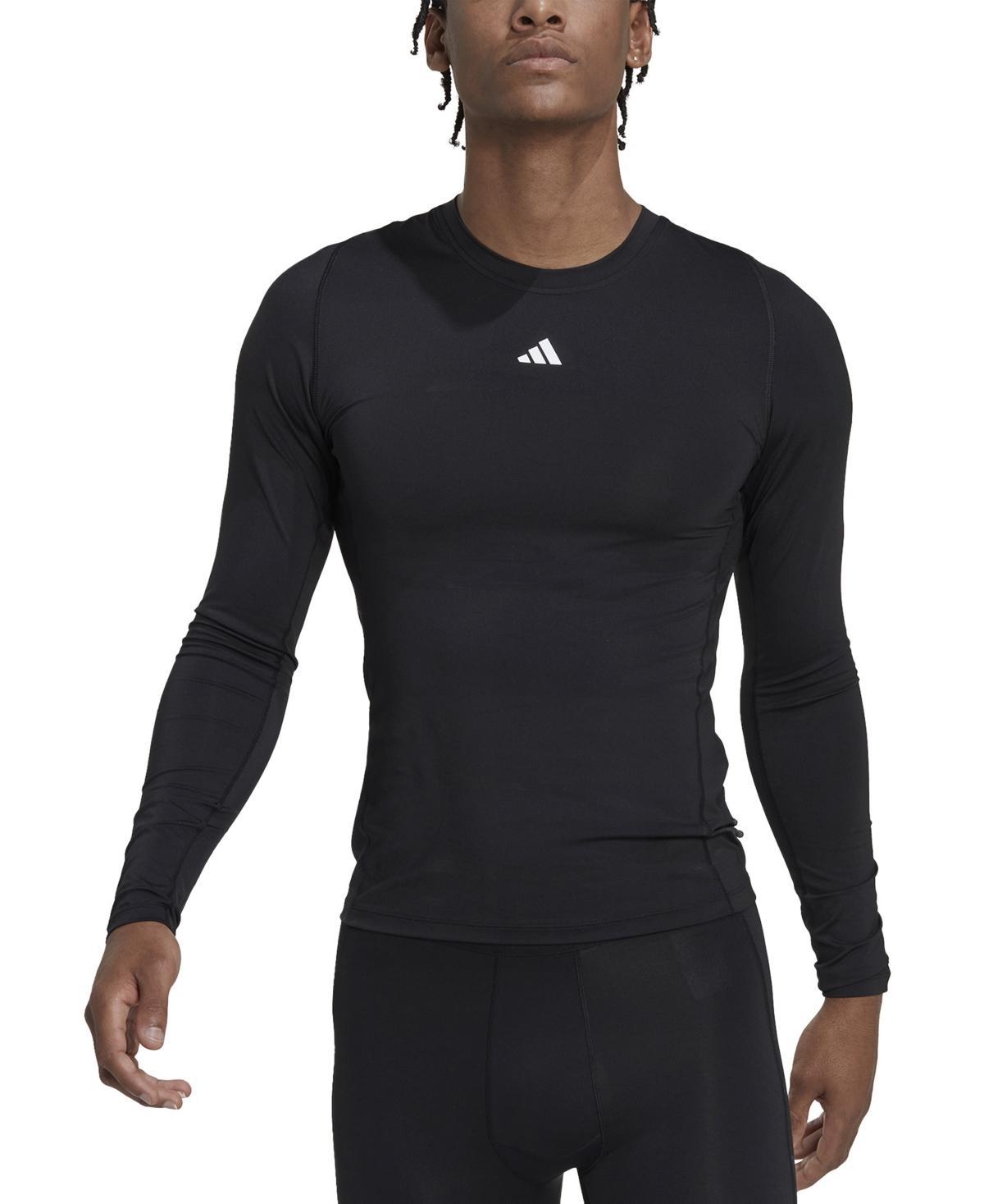 adidas Mens Techfit Performance Training Long-Sleeve T-Shirt Product Image