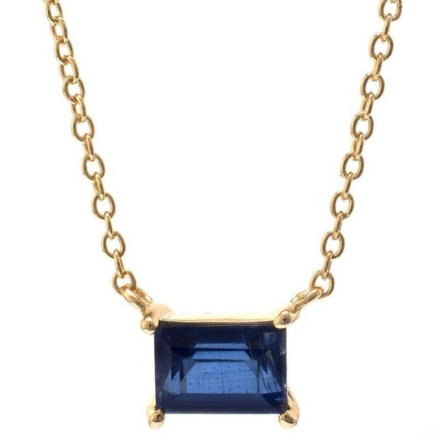 Gemistry 14k Gold Over Silver Kyanite Pendant Necklace, Womens Gold Tone Product Image